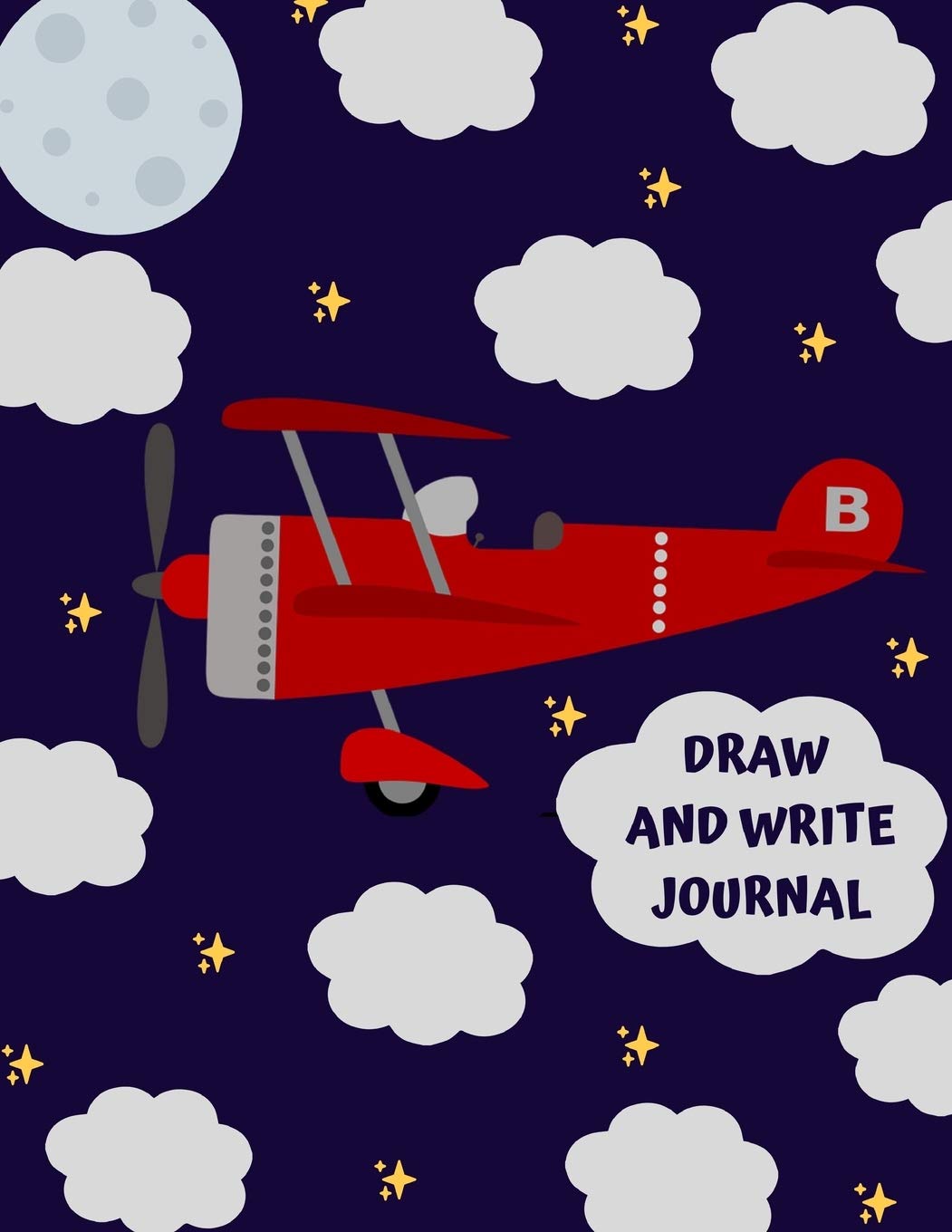 Draw and Write Journal: Airplane Primary Composition Notebook Grades K-2: Dotted Midline and Picture Space (8.5” x 11”) (General Draw and Write Journals, Band 4) Education & Training