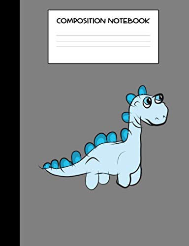 Composition Notebook: Scary Cute Dinosaur Illustration Mania Epic Awesome Dinosaurs Unique Dino Lover Game Legend Composition Notebook Glossy Finish ... Writing Journal Lined, Notebook for Kids Books