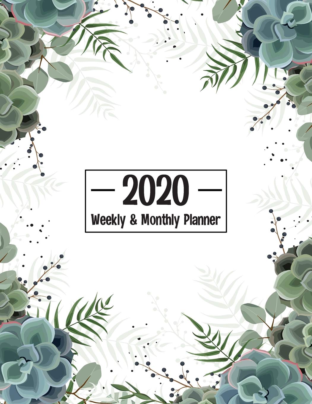 2020 Weekly & Monthly Planner: Calendar Schedule Organizer Agenda | Cute Green Floral Cover | January 2020 through December 2020 (8.5 x 11 - 2020 Lovely Pure Planners, Band 13) Business, Finance & Career