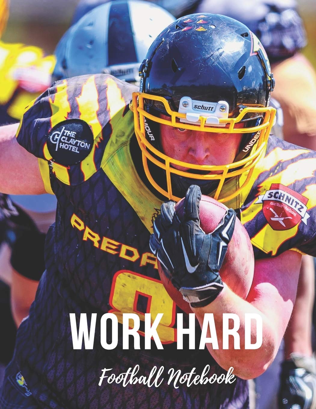 Football Notebook: Cool Motivational Inspirational Journal, Composition Notebook, Log Book, Diary for Athletes (8.5 x 11 inches, 110 Pages, College Ruled Paper), Boy, Girl, Teen, Adult Lifestyle