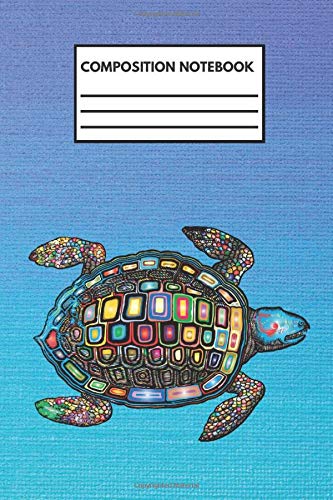 Composition Notebook: Cute Turtle | A Beautiful Blank Notebook for Children and Adults Journal, Diary (110 Pages, Blank, 6 x 9) Pets