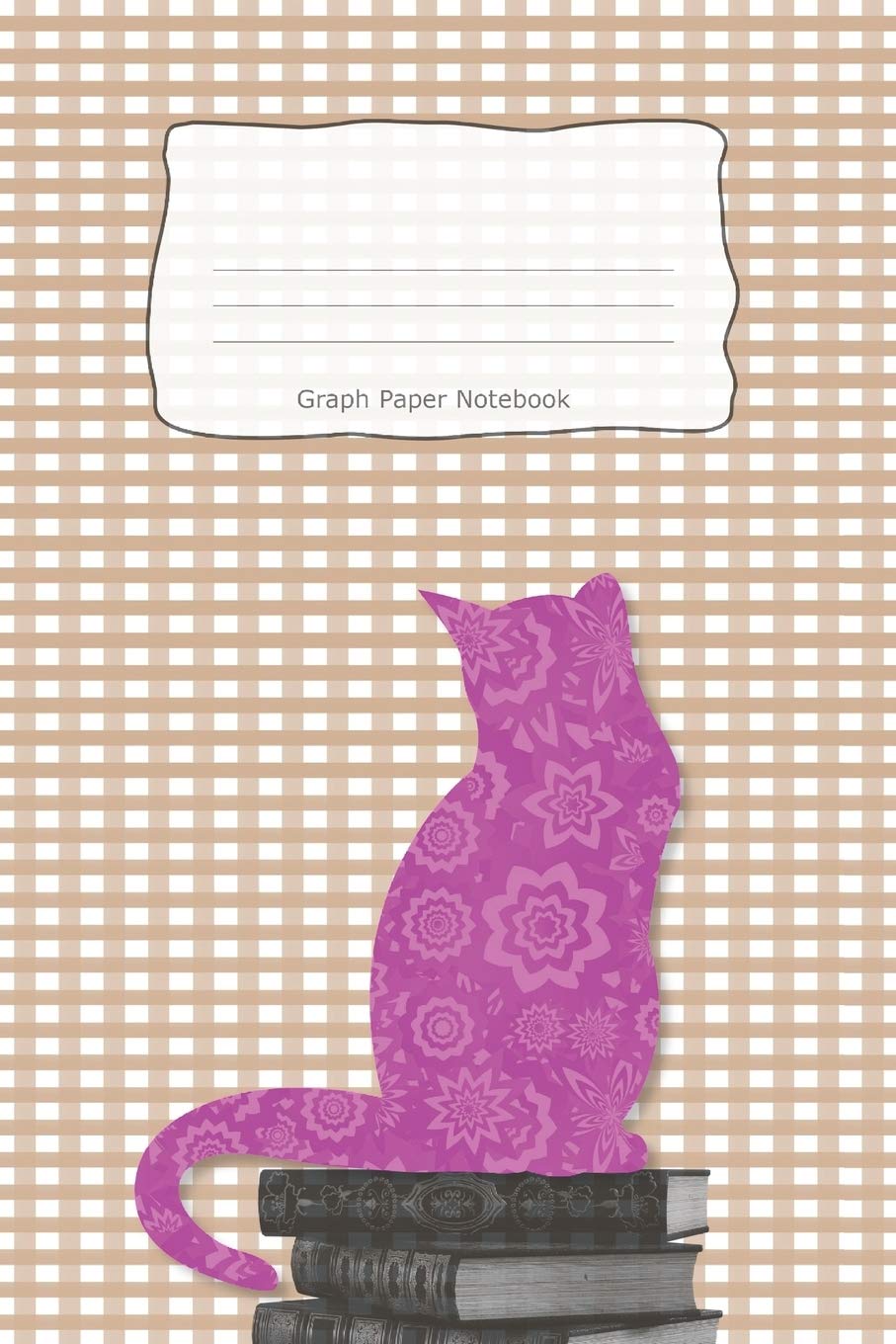 Graph Paper Notebook: Geometric Cat Pink Flowers Cover | Maths Exercise Notebook | Graph Paper 5x5 | .20” x .20” | Softcover Mathematics