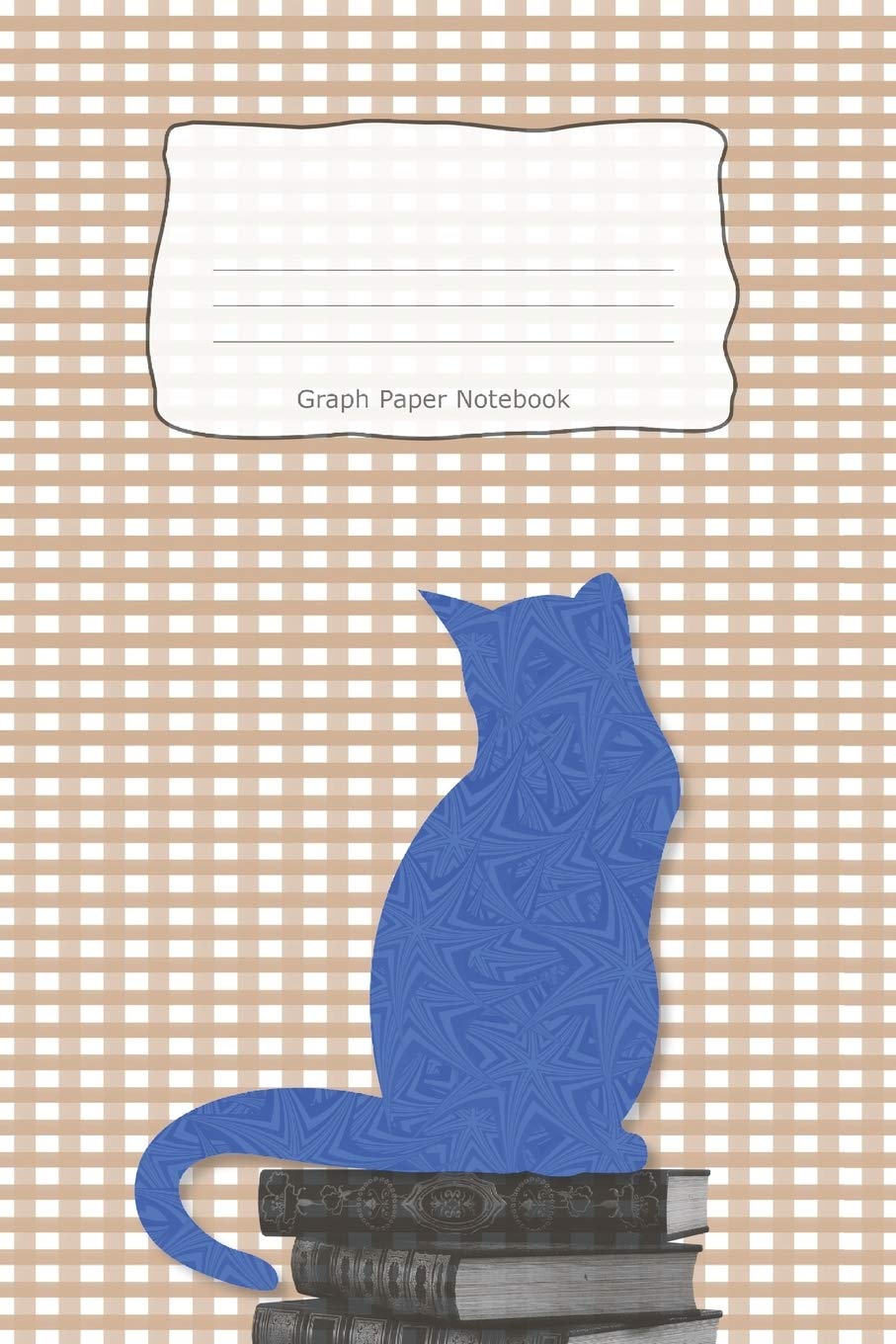 Graph Paper Notebook: Geometric Cat Blue Stars Cover | Maths Exercise Notebook | Graph Paper 5x5 | .20” x .20” | Softcover Mathematics