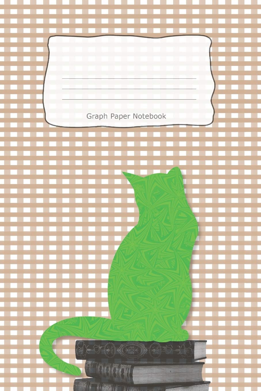 Graph Paper Notebook: Geometric Cat Green Stars Cover | Maths Exercise Notebook | Graph Paper 5x5 | .20” x .20” | Softcover Mathematics