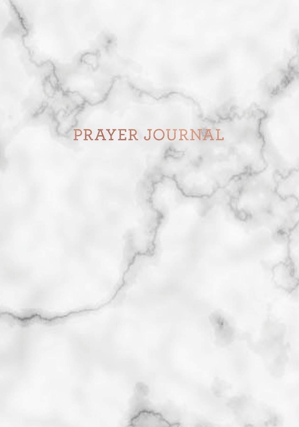 Prayer Journal: White Grey Marble - Thanks, Prayer and Praise in Christ - Notebook for Women (7 x 10 - 100 pages) Lifestyle