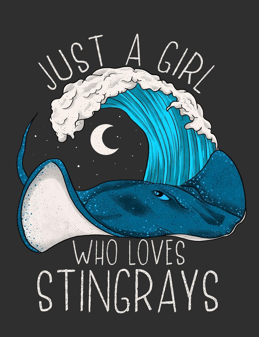 Just a Girl Who Loves Stingrays: Wide Ruled Notebook, Diary or Journal for School, Work, or Journaling Mathematics