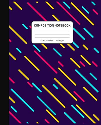 Composition Notebook: Wide Ruled Lined Paper Notebook Journal, Nifty Cover For Teens, Students for Back to School and College Writing Notes, Perfect Binding, 100 Pages (Volume 6) Reference Books