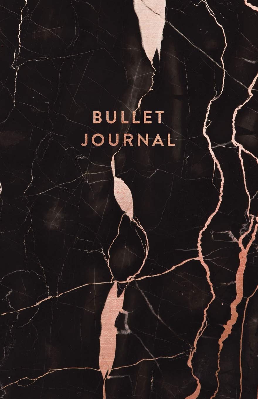 Bullet Journal: Italian Black and Rose Gold Marble - Dot Grid Bullet Journal Notebook, Gift for Women and Teen Girls (5.5 x 8.5 - 120 pages) Film, Art & Culture