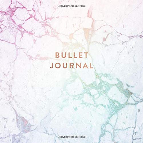 Bullet Journal: Modern Rainbow Marble - Dot Grid Bullet Journal Notebook, Gift for Women and Teen Girls (8.25 x 8.25 - 120 pages) Film, Art & Culture