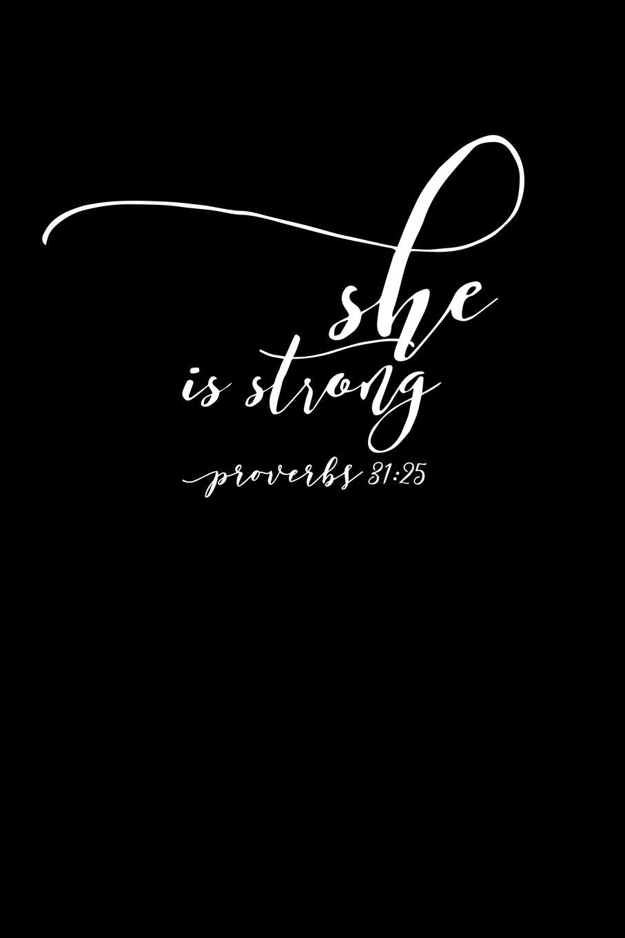 She Is Strong: Christian Gratitude Journal: Portable 6"x9" Journal Notebook with Christian Quote: Inspirational Gifts for Religious Men & Women (Gratitude Journal) Essays & Short Stories