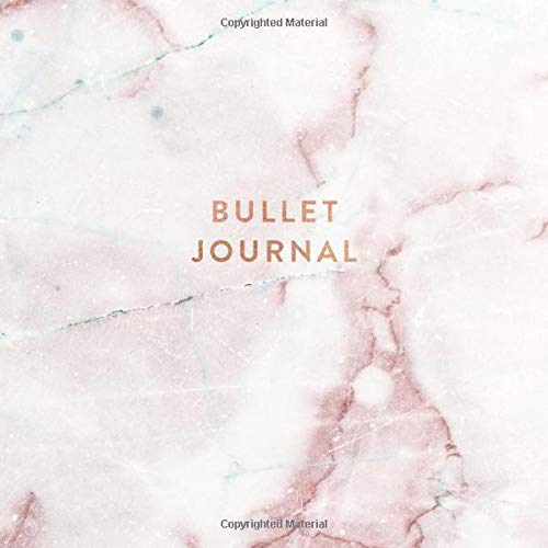 Bullet Journal: Pink and White Grey Marble - Dot Grid Bullet Journal Notebook, Gift for Women and Teen Girls (8.25 x 8.25 - 120 pages) Film, Art & Culture