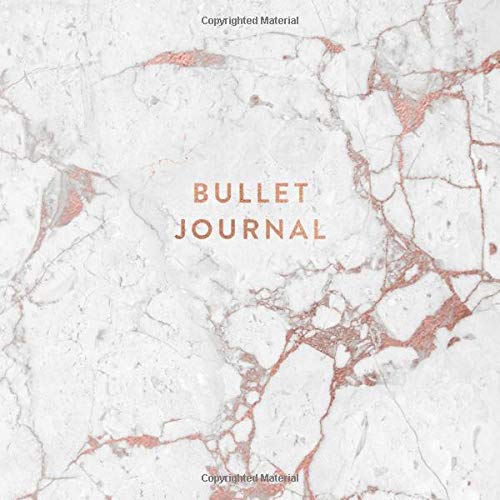Bullet Journal: White Marble and Rose Gold Inlay - Dot Grid Bullet Journal Notebook, Gift for Women and Teen Girls (8.25 x 8.25 - 120 pages) Film, Art & Culture