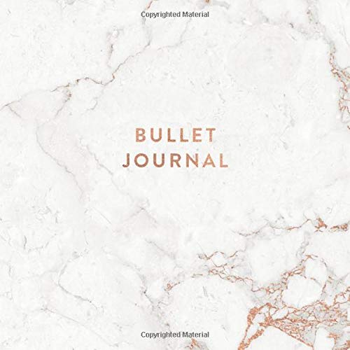 Bullet Journal: Soft White Marble and Rose Gold - Dot Grid Bullet Journal Notebook, Gift for Women and Teen Girls (8.25 x 8.25 - 120 pages) Film, Art & Culture