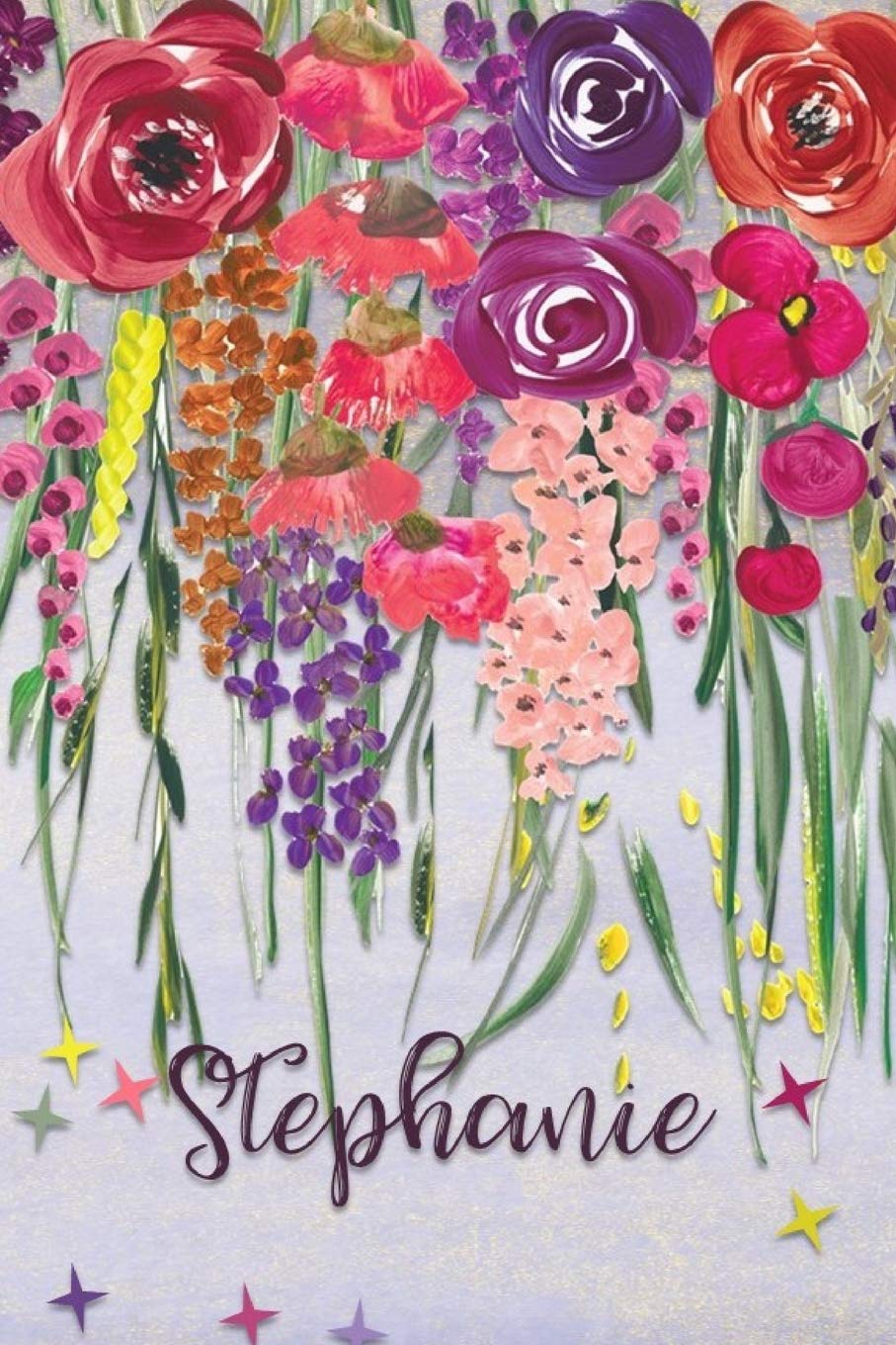 Stephanie: Personalized Lined Journal - Colorful Floral Waterfall (Customized Name Gifts) Business, Finance & Career