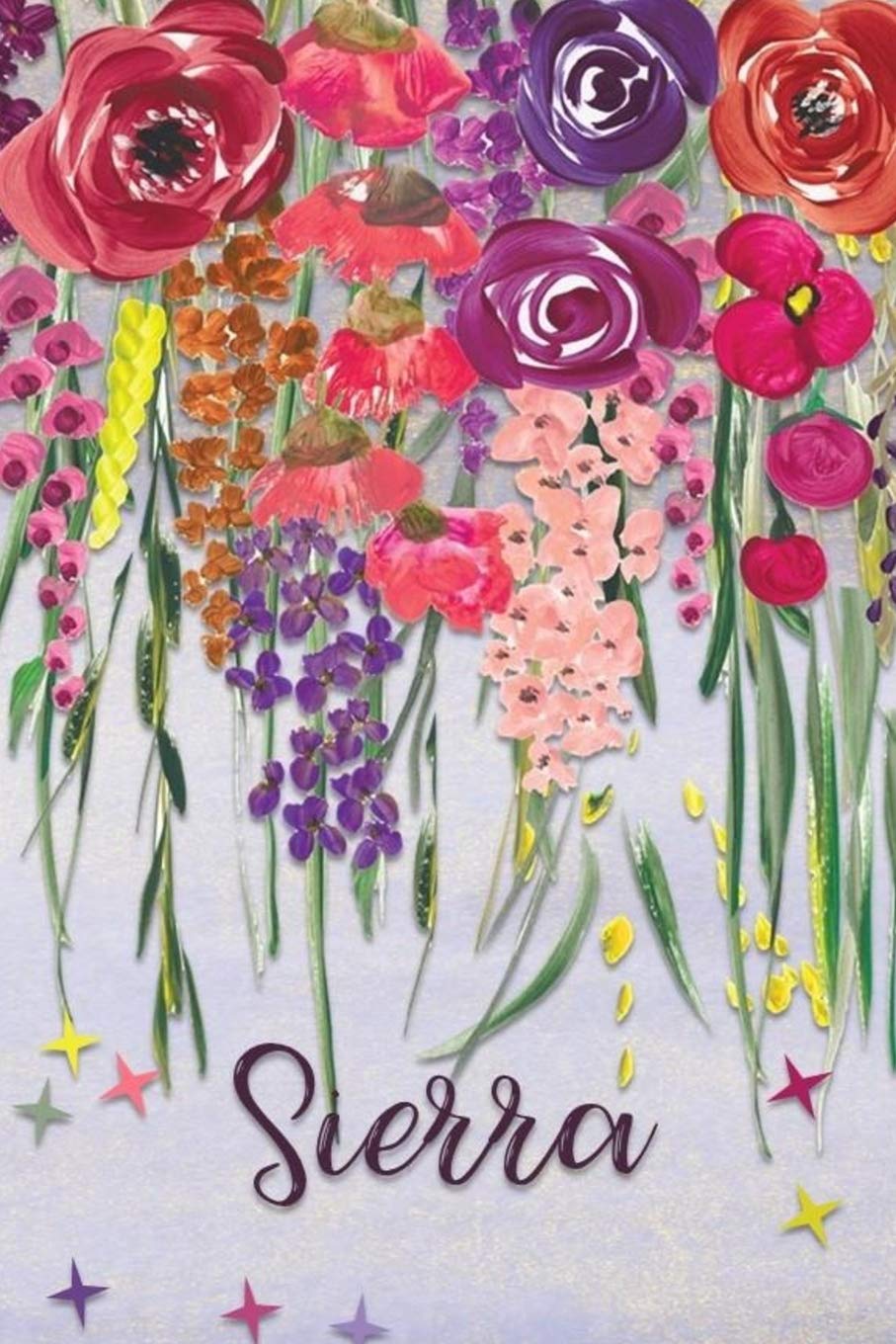 Sierra: Personalized Lined Journal - Colorful Floral Waterfall (Customized Name Gifts) Business, Finance & Career