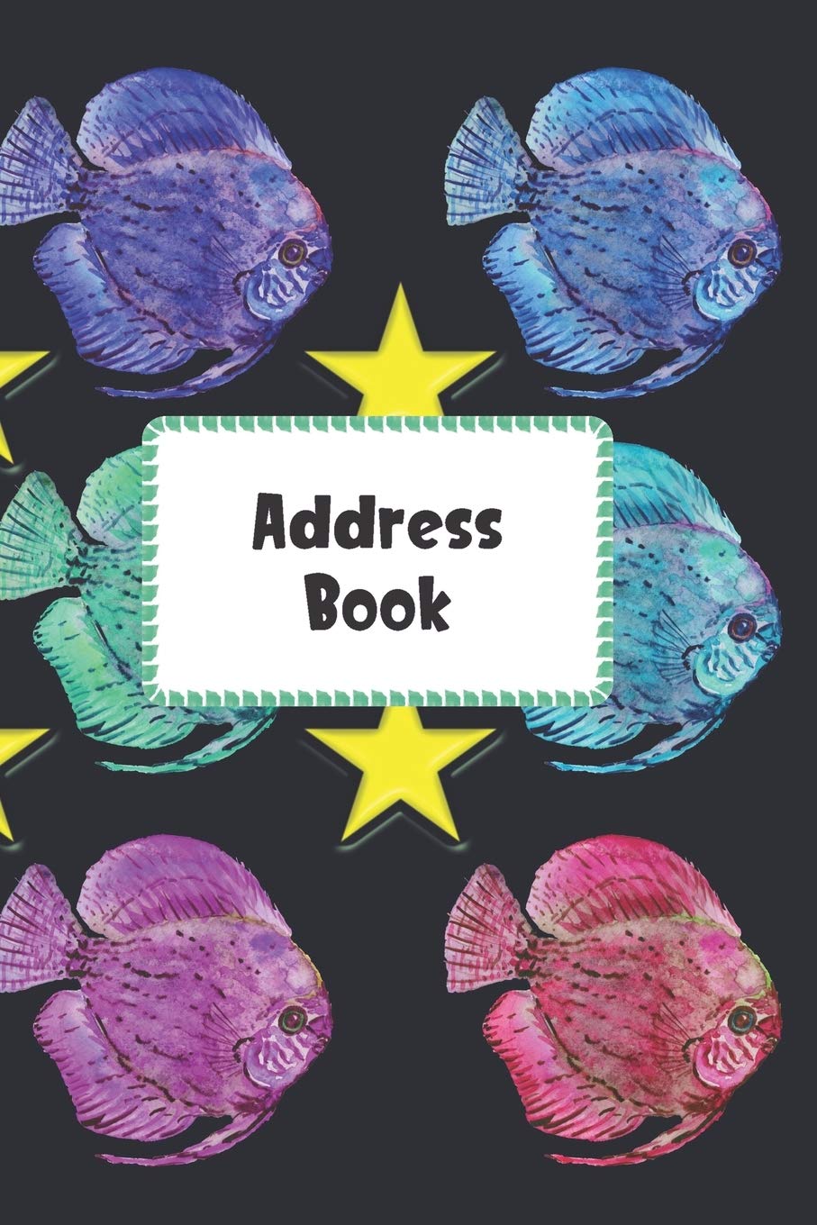 Address Book: Cute Ocean Fish Cover Address Book with Alphabetical Organizer, Names, Addresses, Birthday, Phone, Work, Email and Notes (Address Book 6x9, Band 6) Reference Books