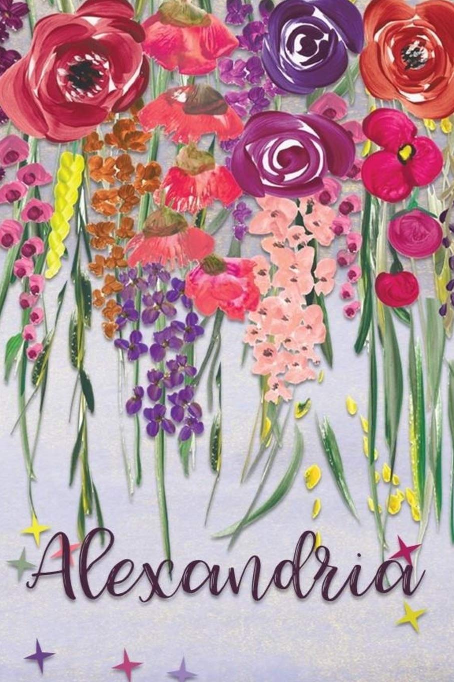Alexandria: Personalized Lined Journal - Colorful Floral Waterfall (Customized Name Gifts) Business, Finance & Career