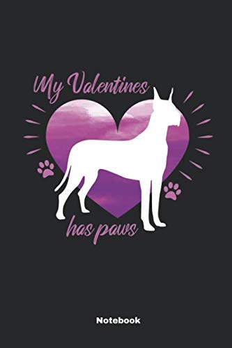 My Valentine Has Paws: A Notebook, Journal Or Diary For True Dog Lovers - 6 x 9 inches, College Ruled Lined Paper, 108 Pages Pets