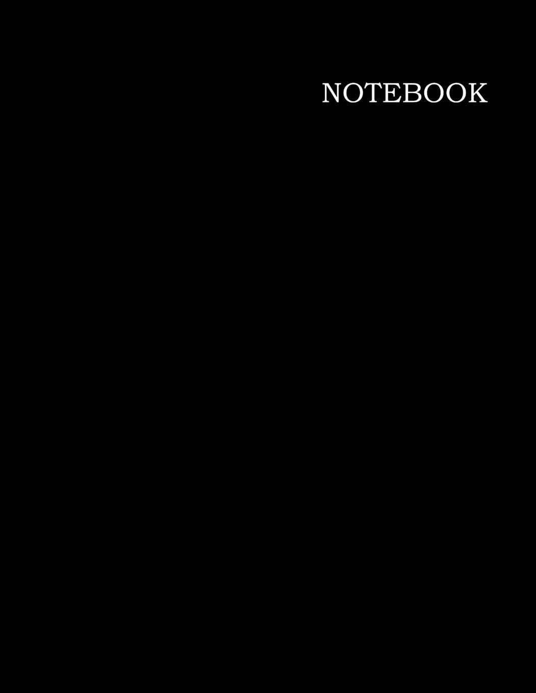 NoteBook: Unlined Notebook - (8.5 x 11 inches) - 200 Pages (100 Sheets ) - Black Cover Tiptoi & Games