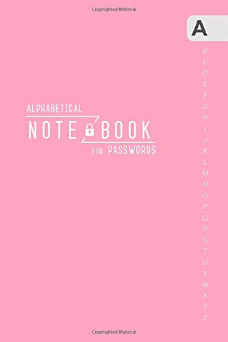 Notebook for Passwords: 4x6 Mini Internet Log Book Organizer with Alphabetical Tabs | Minimalist Design Light Pink Business, Finance & Career