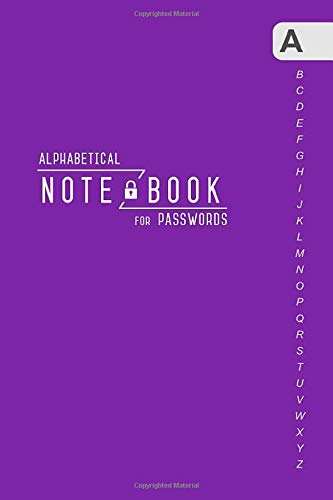 Notebook for Passwords: 4x6 Mini Internet Log Book Organizer with Alphabetical Tabs | Minimalist Design Purple Business, Finance & Career