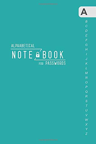 Notebook for Passwords: 4x6 Mini Internet Log Book Organizer with Alphabetical Tabs | Minimalist Design Teal Business, Finance & Career