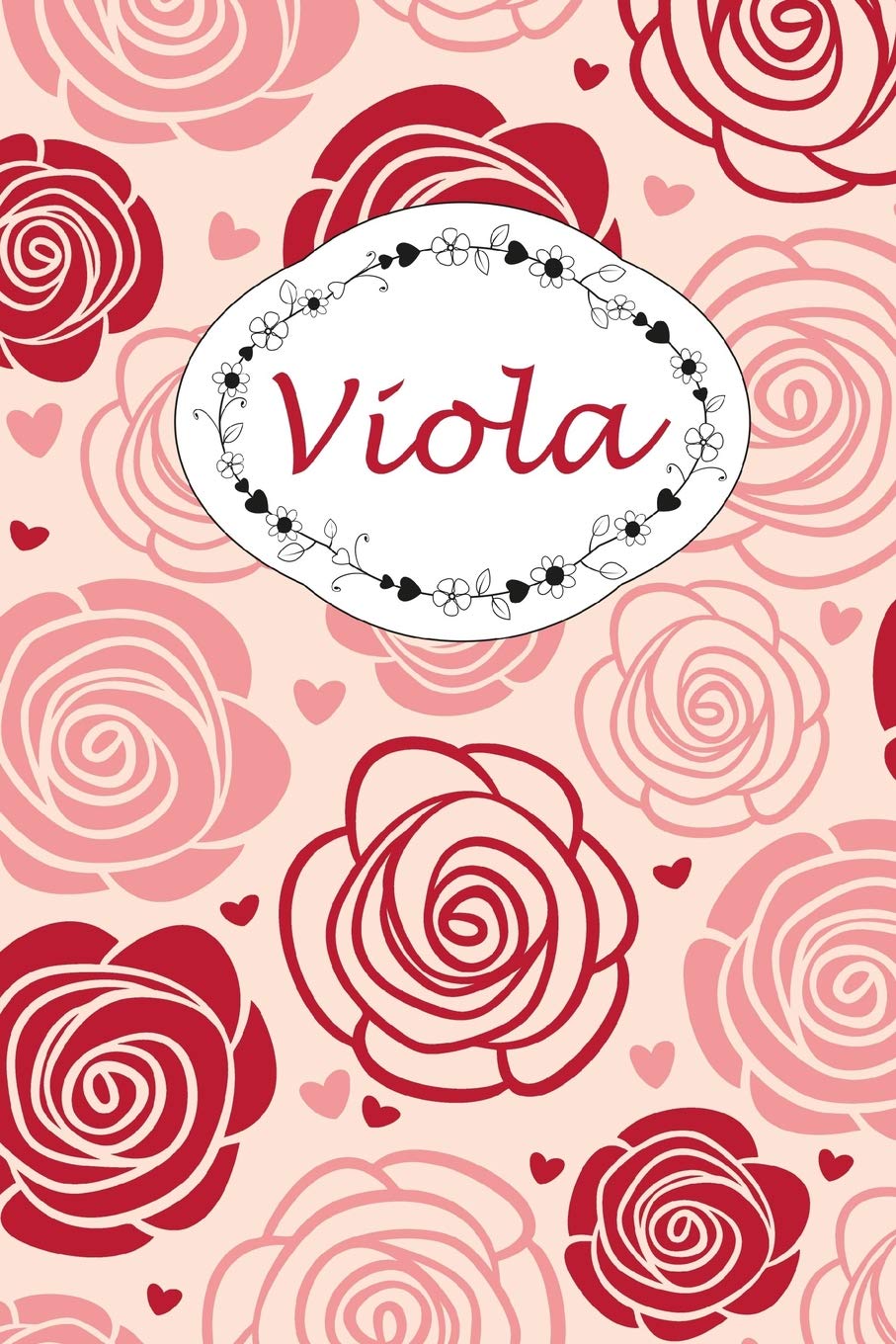 Viola: Personalisiertes Notizbuch / 150 Seiten / Punktraster / DIN A5+ (15,24 x 22,86 cm) / Rosen Cover Design Hobbies & Crafts