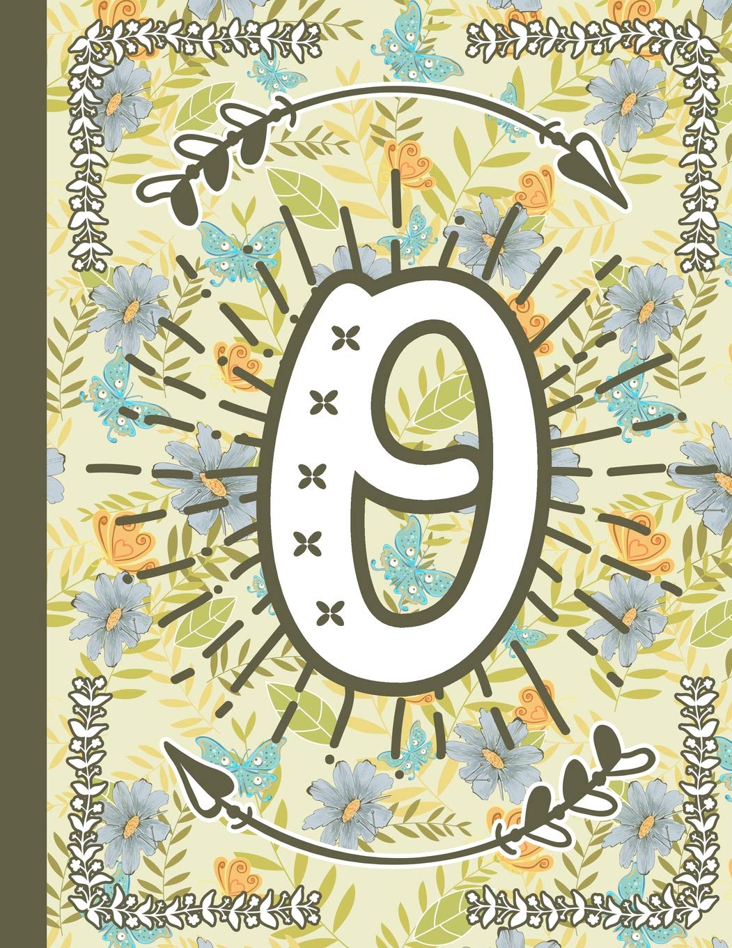 Boho Monogram: Boho Initial O Letter Arrow Floral Monogram Dotted Bullet Notebook Journal Dot Grid Planner Organizer 8.5x11 Gift Idea for Woman and Girl book