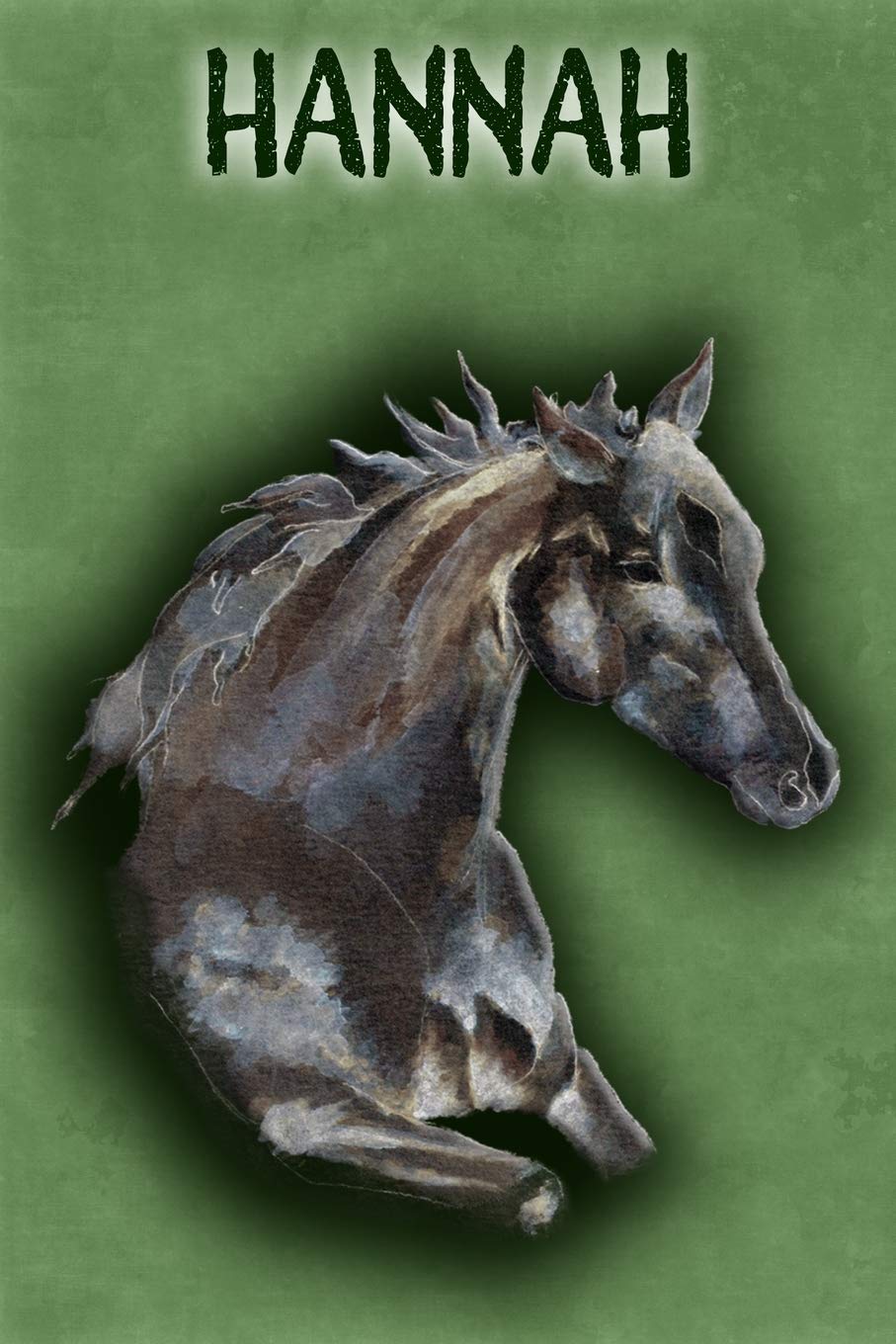 Watercolor Mustang Hannah: College Ruled | Composition Book | Diary | Lined Journal Mathematics
