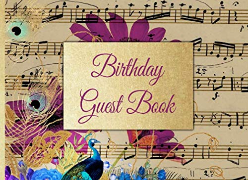 Birthday Guest Book: Music Lover Birthday Guest Book for Women with Gift Log, Sign In Guests at Birthday Parties Hobbies & Crafts