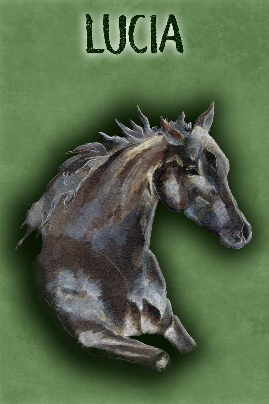 Watercolor Mustang Lucia: College Ruled | Composition Book | Diary | Lined Journal Mathematics