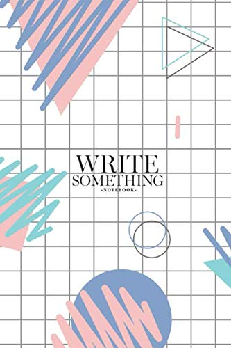Notebook - Write something: Pastel pen lines in retro style 80s notebook, Daily Journal, Composition Book Journal, College Ruled Paper, 6 x 9 inches (100sheets) book