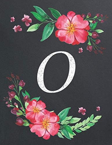O: Monogram Initial O Notebook for Women and Girls, Floral Design, Lined Pages (Composition Book, Personalized Journal) (8.5 x 11 Large) (Floral Monogram Notebook) Lifestyle