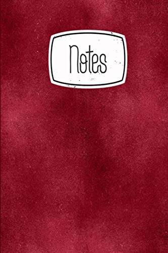 Notes: Gothic Dark Red Mottled Print 120 Blank Lined Page Softcover Notes Journal, College Ruled Composition Notebook, 6x9 Blank Line Design Cover Note Book Hobbies & Crafts
