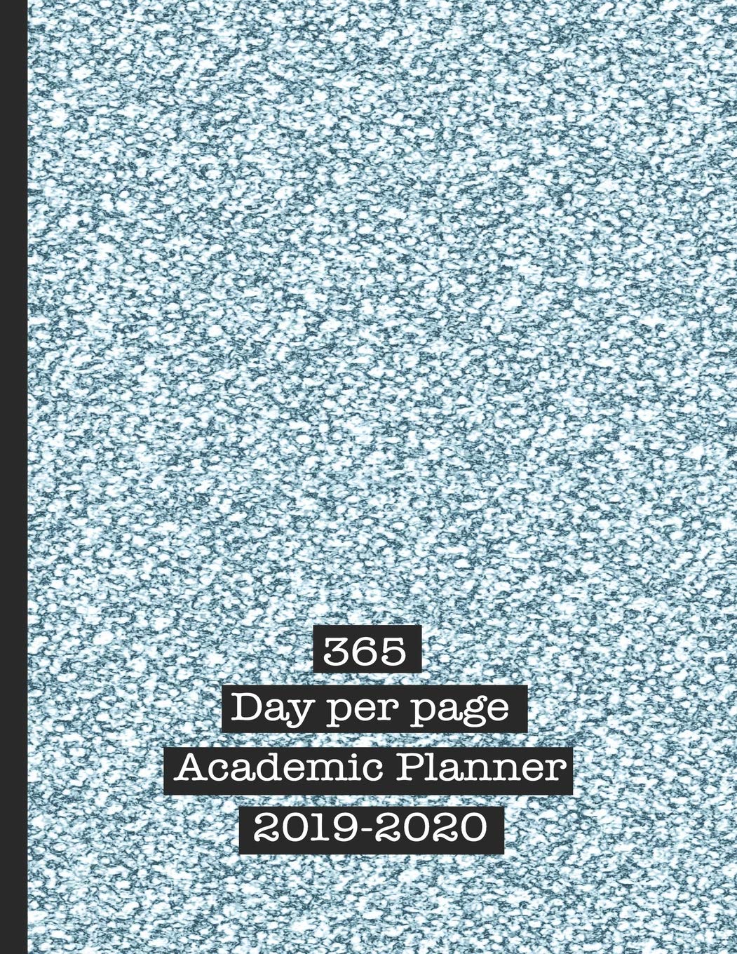 365 Academic Planner 2019-2020: Large page per day glitter print academic diary planner for all your educational organisation - Blue sparkle design Learning & Reference