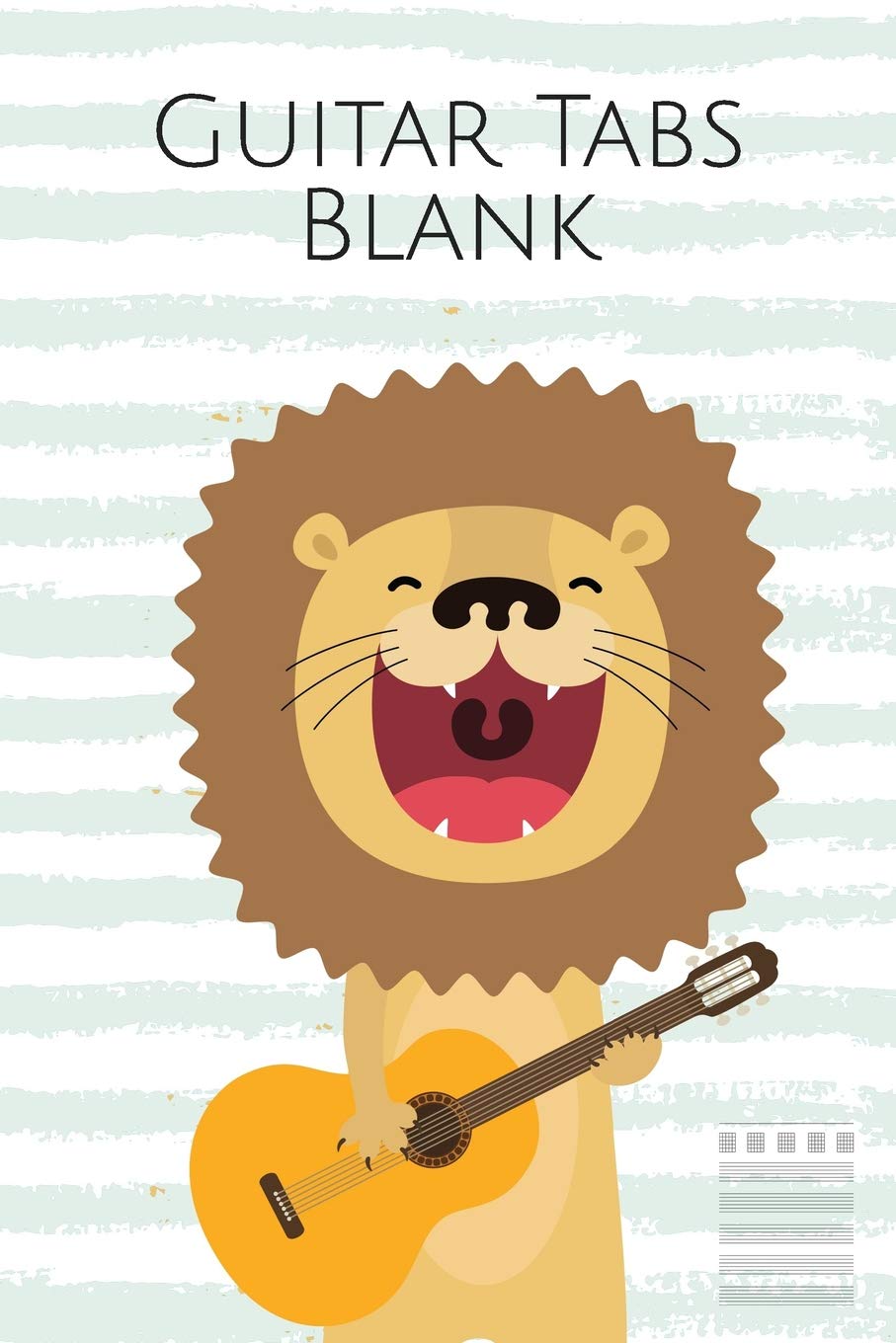 Guitar Tabs Blank: Lion Blank guitar Tab journal book 120 page 6" x 9" Social Sciences