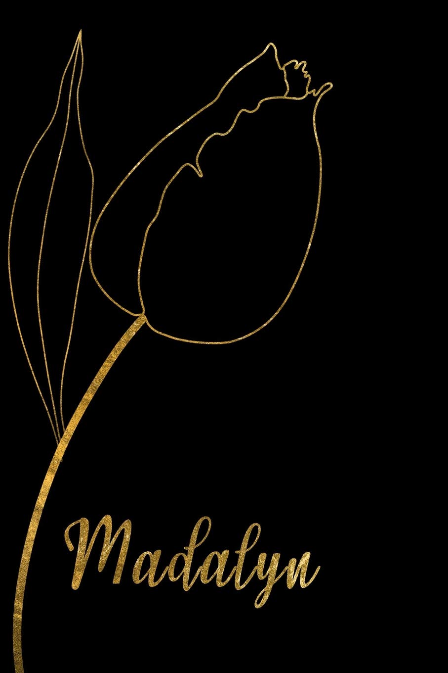 Madalyn: Personalized Writing Journal for Women - Elegant Black and Gold Business, Finance & Career