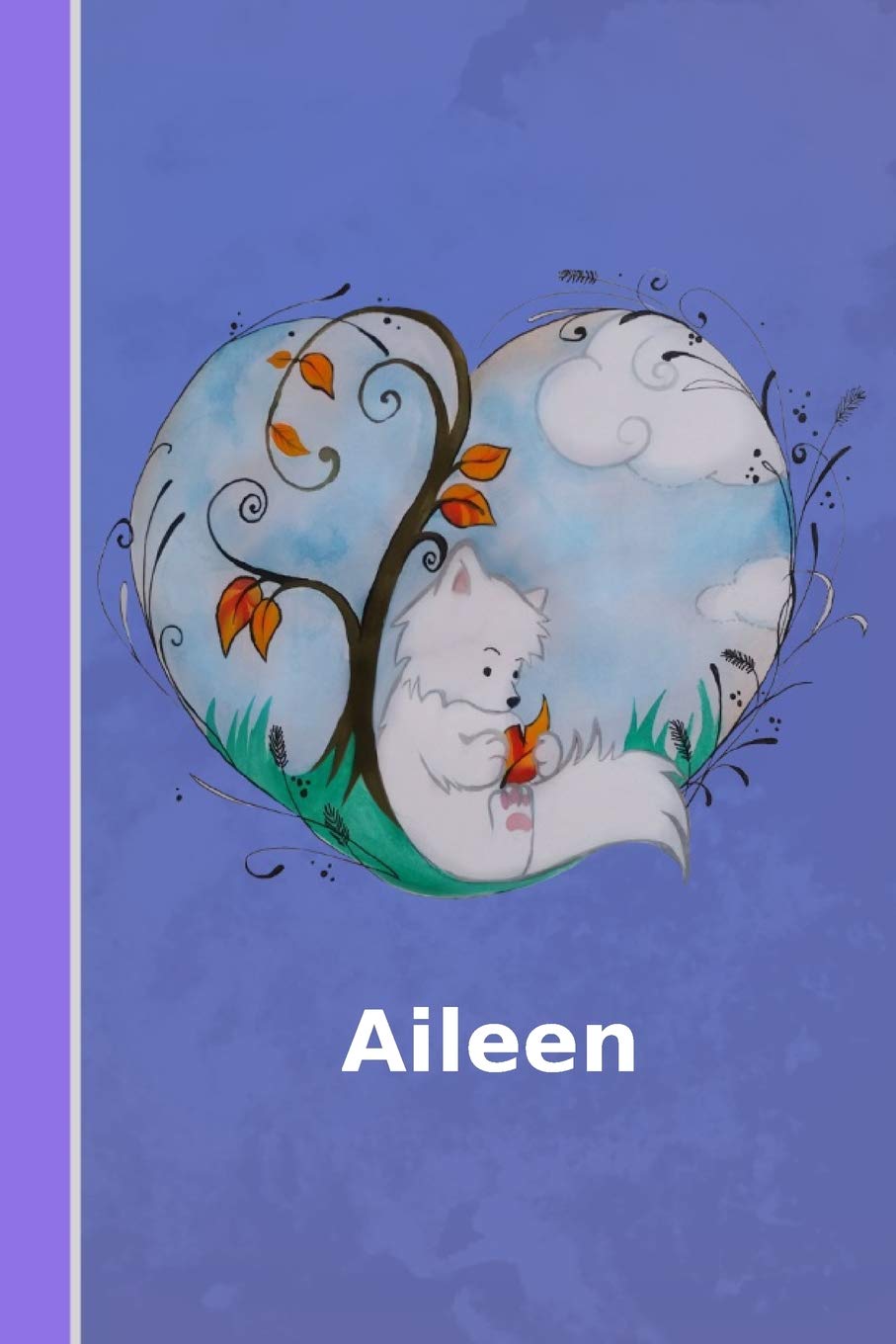 Aileen: personalized notebook | illustration fox with heart | softcover | 120 pages | blank | notebook | diary | scrapbook | journal | gift idea Non-fiction