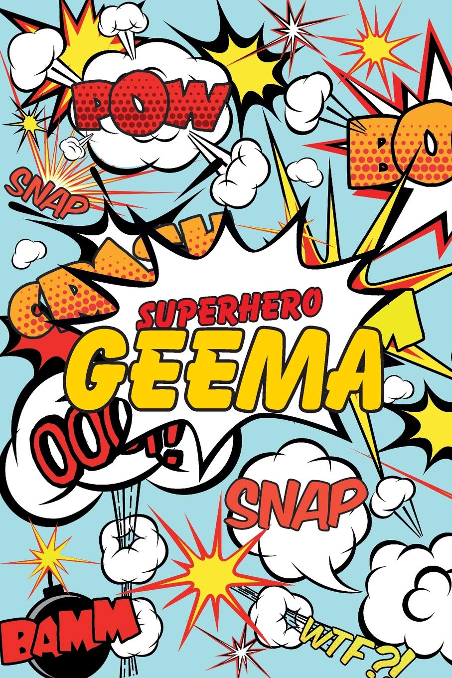 Superhero Geema Journal: Comic Book Style Blank Lined Notebook for Grandparents, Grandchildren, Parents, and Family Business, Finance & Career