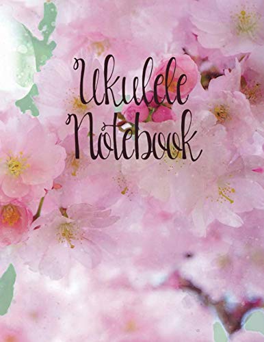 Ukulele Notebook: Cherry Blossom Watercolor Ukulele Blank Sheet Music 140 Pages of Tablature Notebook Paper for Composing Music Arts & Music