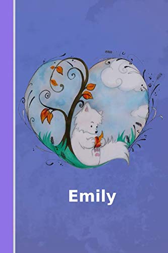 Emily: personalized notebook | illustration fox with heart | softcover | 120 pages | blank | notebook | diary | scrapbook | journal | gift idea Non-fiction