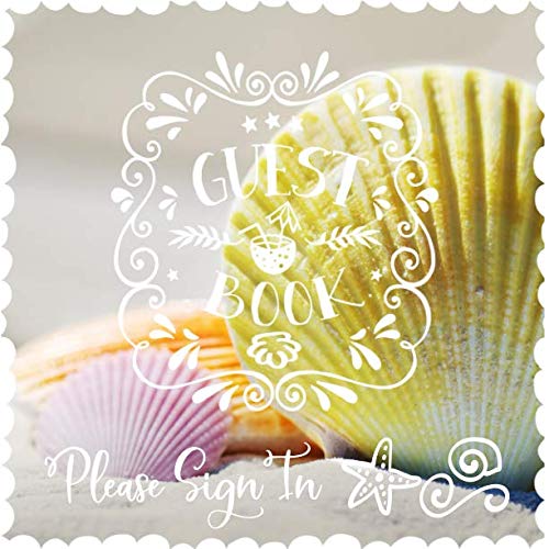 Guest Book: Beautiful Beach Guestbook For Vacation House, Guesthouse Visitors, Beach Wedding Party, B&B Holiday Hotel- Lined Square Pages To Write In, ... - Pastel Seashell Lettering Guest Home Book Film, Art & Culture