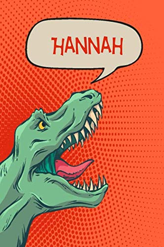 Hannah: dinosaur Tyrannosaurus Blank Comic Book Notebook Journal book 120 pages 6"x9" Essays & Short Stories