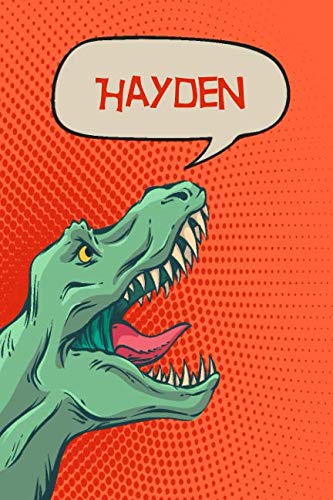 Hayden: dinosaur Tyrannosaurus Blank Comic Book Notebook Journal book 120 pages 6"x9" Essays & Short Stories