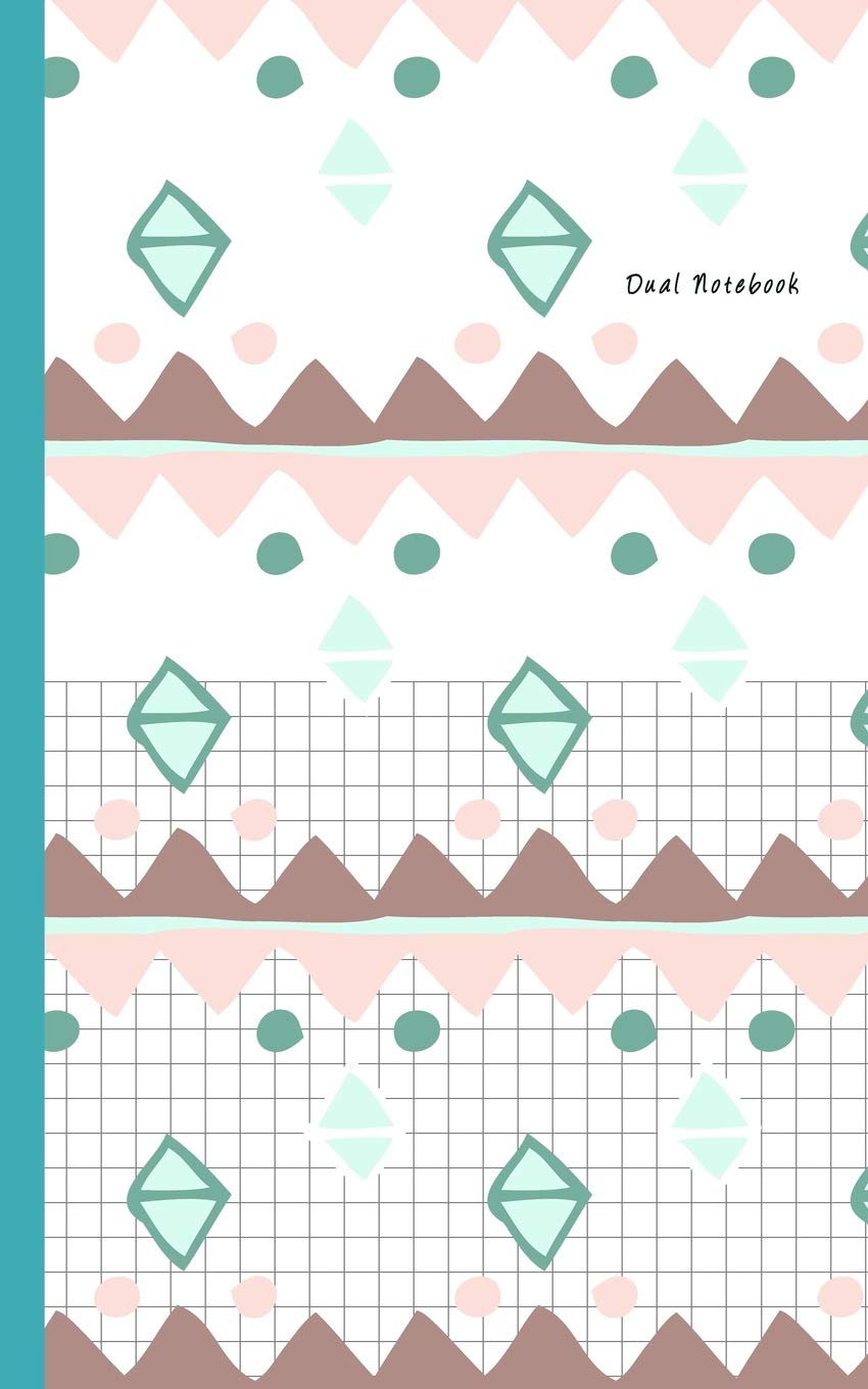 Dual Notebook: Half Graph Paper 5x5 (four squares per inch 0.20” x 0.20”) And Half Blank Paper on Same Page: Coordinate, Quadrille, Quad Ruled, ... and Math Paper Journal Notebook Organizer Social Sciences