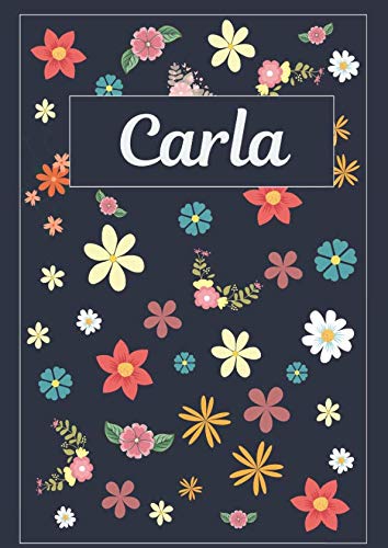 Carla: Taccuino | Diario | Sketchbook | 120 pagine | A4 | Bianco | Idee regalo book