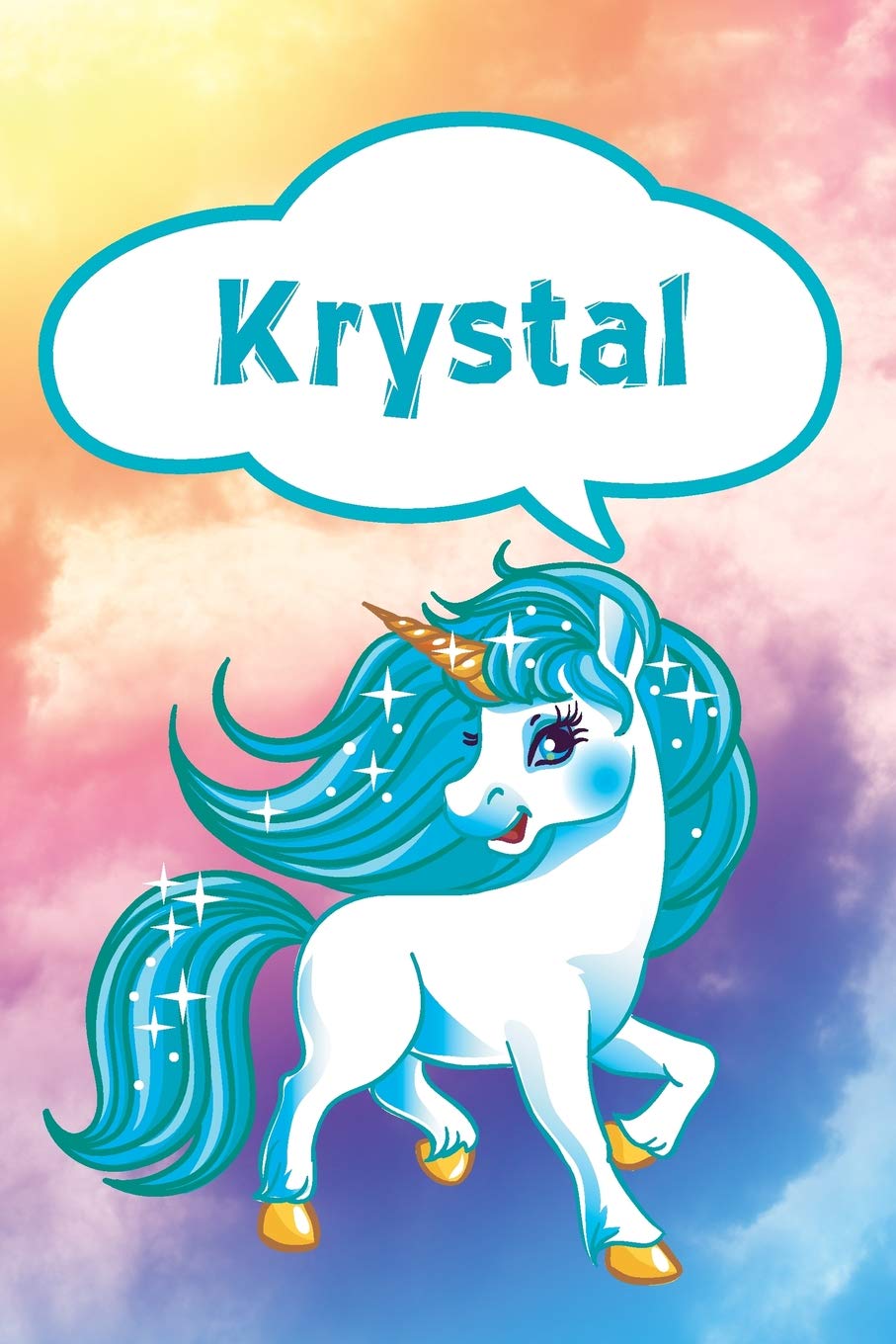 Krystal: Unicorn Blank Comic Book Notebook Journal book 120 pages 6"x9" Essays & Short Stories