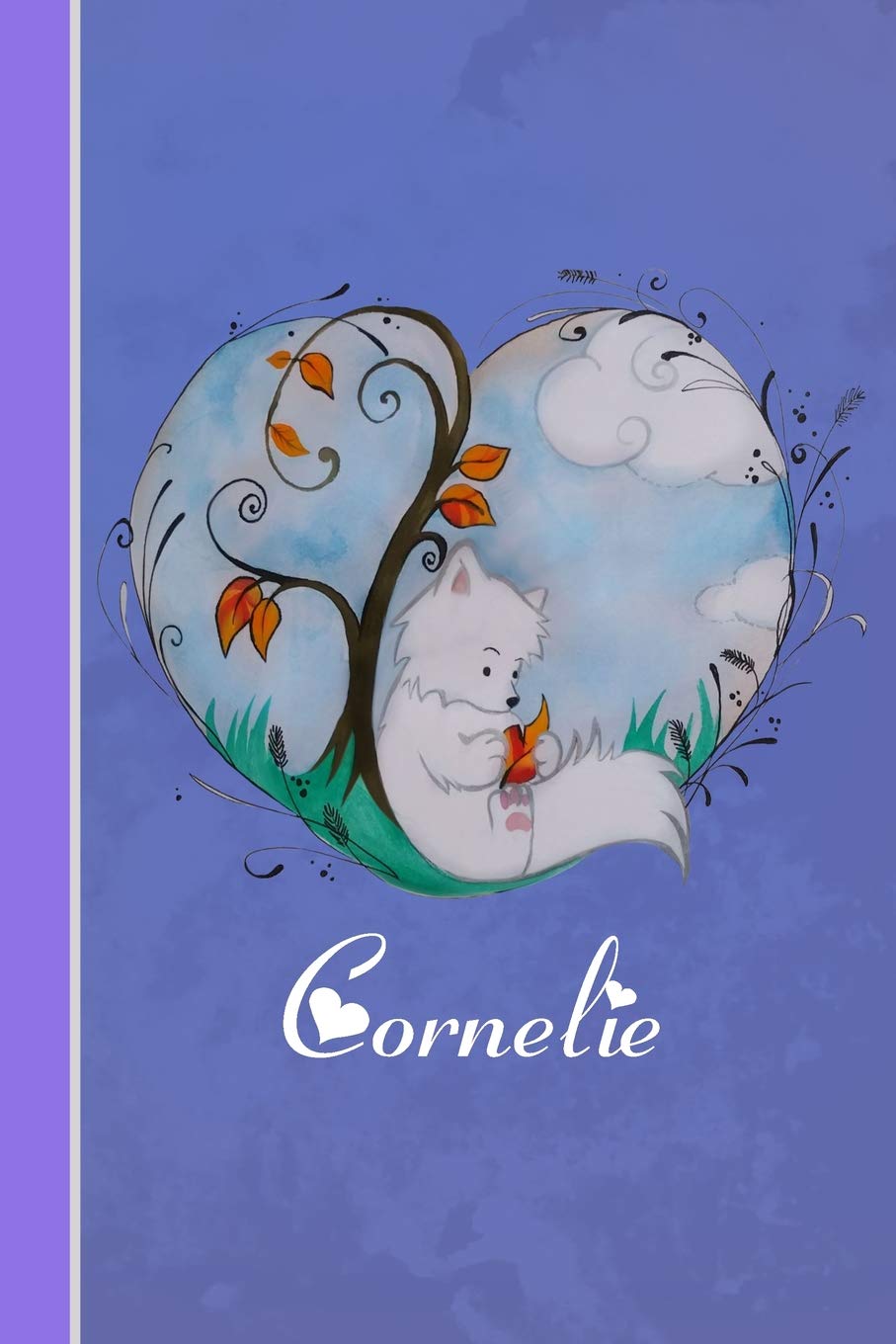 Cornelie: Cahier personnalisé | Fox avec coeur | Couverture souple | 120 pages | vide | Notebook | Journal intime | Scrapbook | idée cadeau Non-fiction