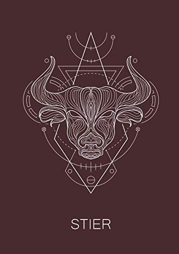 Stier: 120 seitiges kariertes Softcover Sternzeichen Notizbuch im A4 Format | Notizbuch - Tagebuch - Journal - Schulheft - Collegeblock Religion & Esotericism