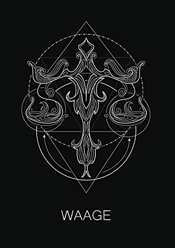 Waage: 120 seitiges kariertes Softcover Sternzeichen Notizbuch im A4 Format | Notizbuch - Tagebuch - Journal - Schulheft - Collegeblock Religion & Esotericism